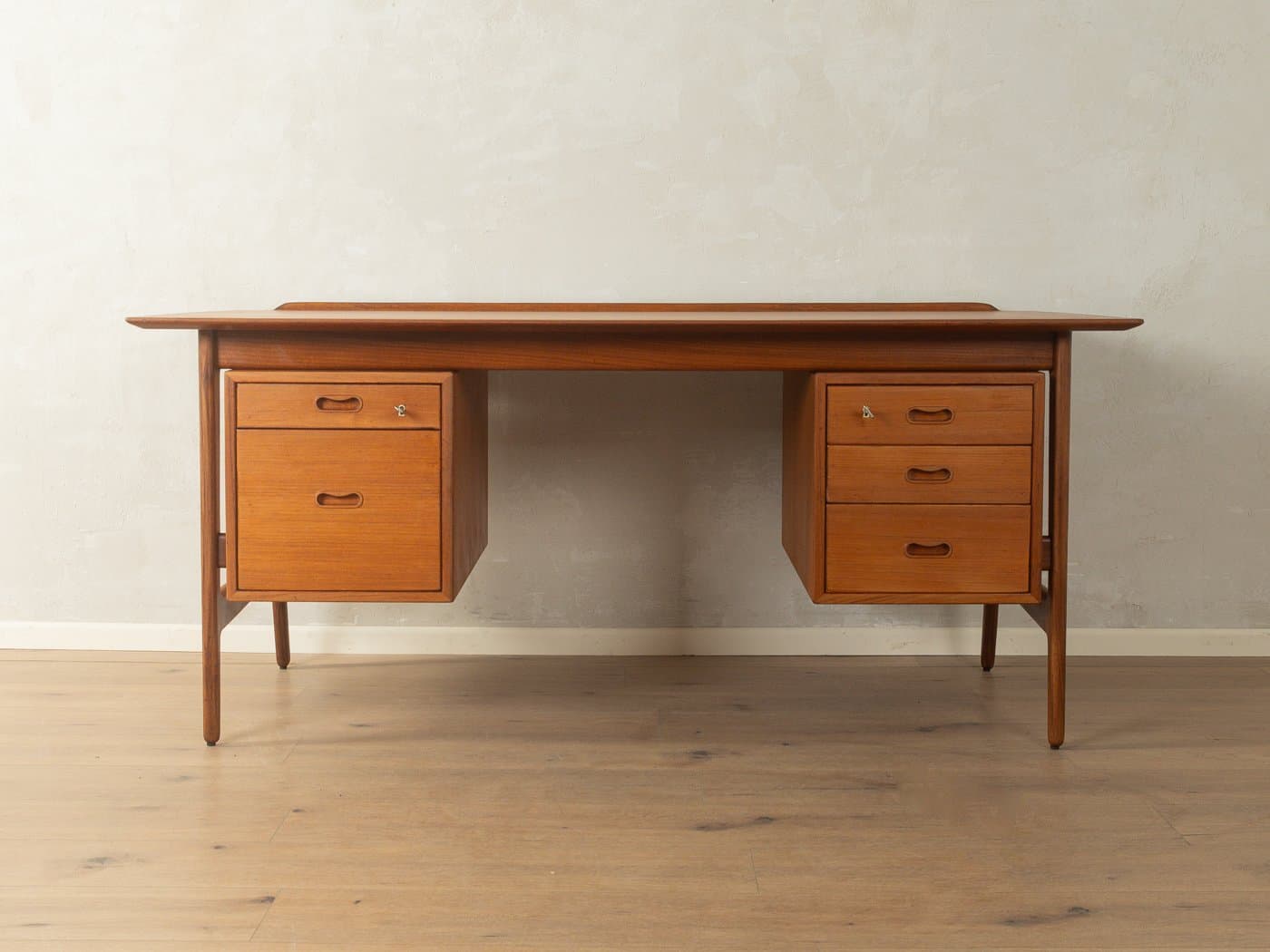 Desk, brown teak, by A. Vodder, Denmark, 1960s - 280986