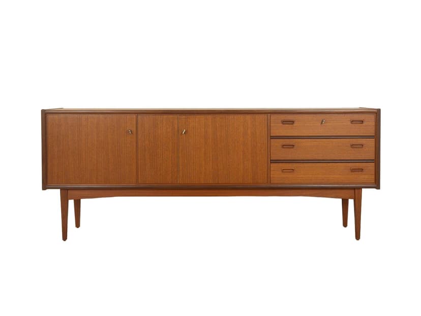 Sideboard, brązowy, teak, Niemcy, lata 60.