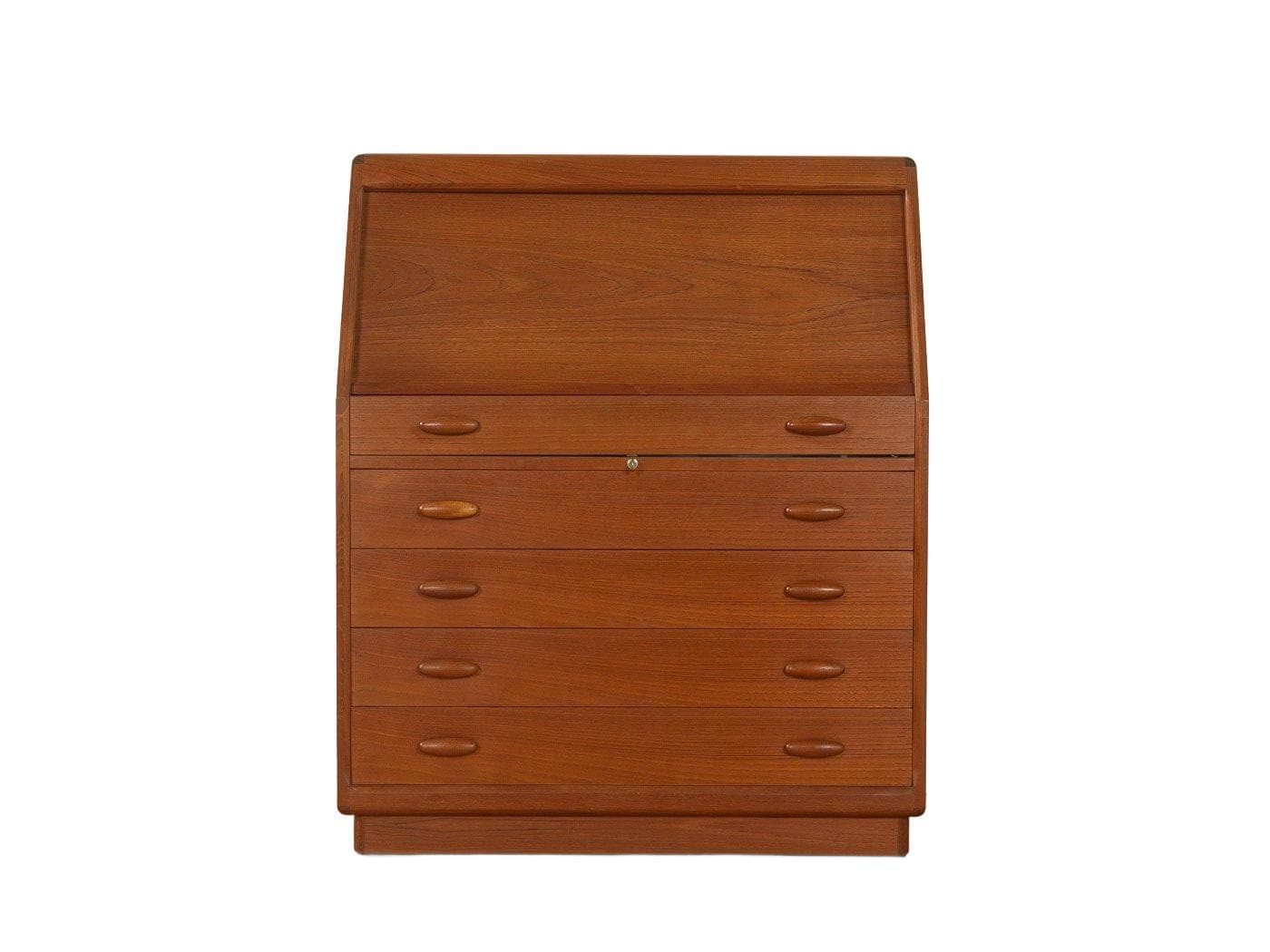 Sekretarzyk, teak brązowy, Dyrlund, Dania, lata 80.