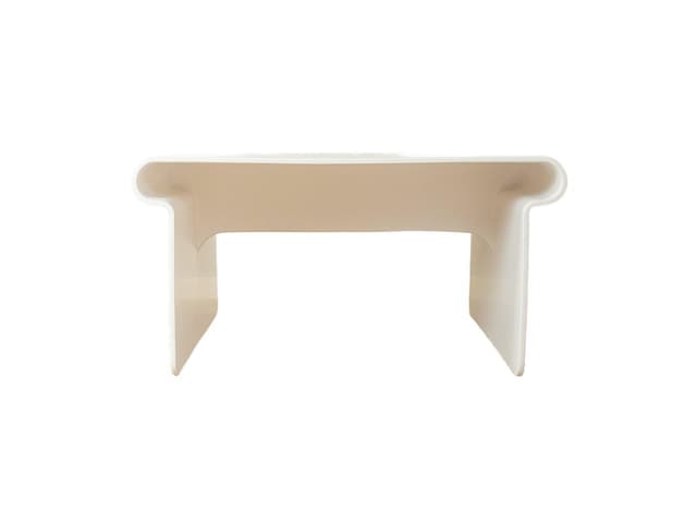 Stolik kawowy Space Age, plastik biały, Niemcy, lata 70. - WYMIARY