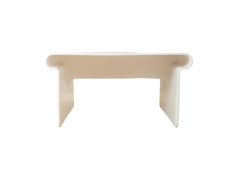 Stolik kawowy Space Age, plastik biały, Niemcy, lata 70.