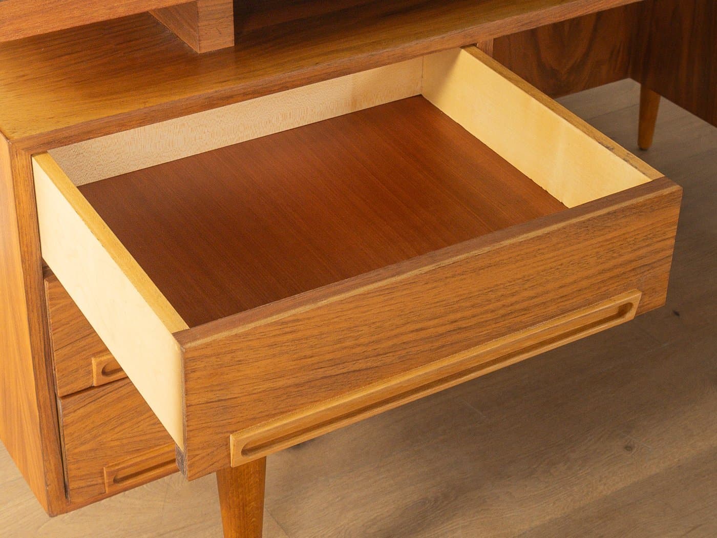 Desk, brown oak, Germany, 1960s - 280851