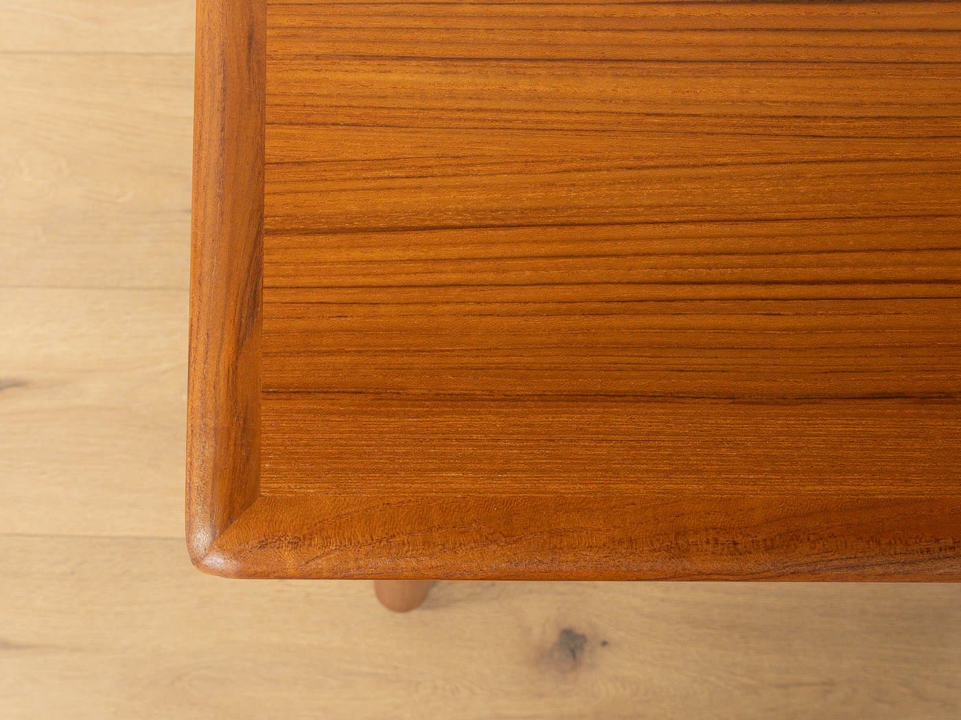 Stół jadalniany, teak brązowy, proj. P. Hundevad, Dania, lata 60. - 280824