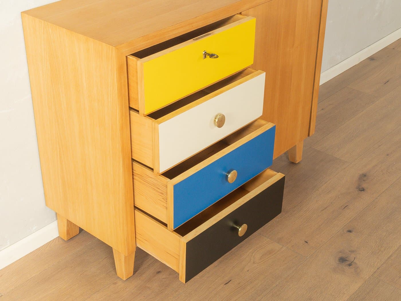 Komoda, multicolor, orzech, Musterring, Niemcy, lata 50. - 280813