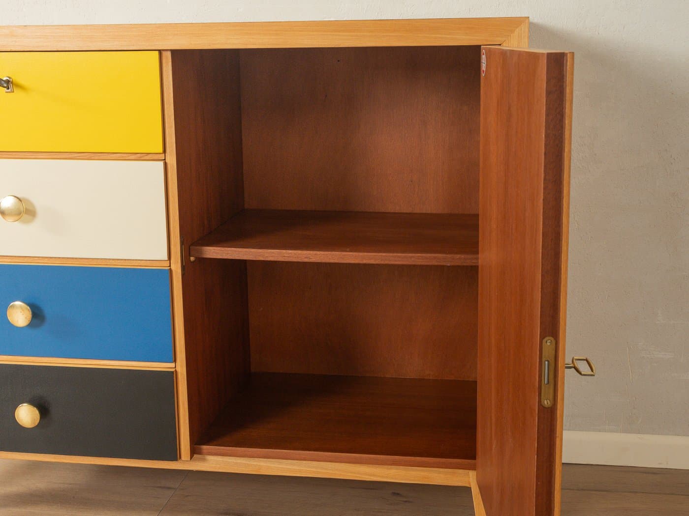 Komoda, multicolor, orzech, Musterring, Niemcy, lata 50. - 280814