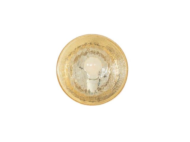 Lampa ścienna, żółty, szkło, Niemcy, lata 60. - WYMIARY