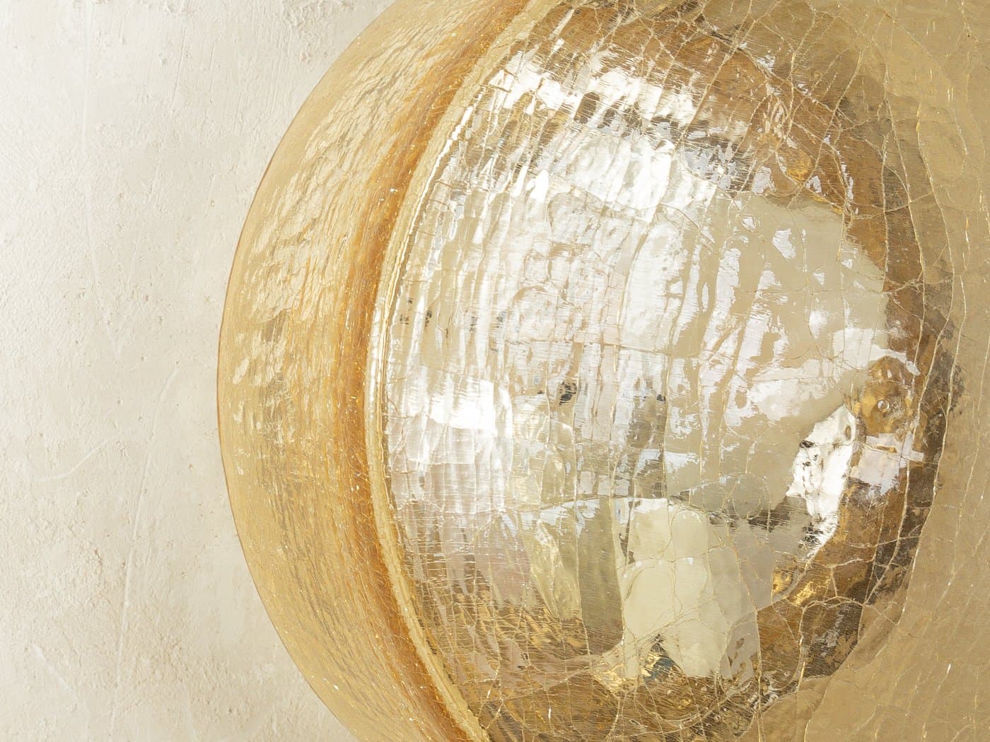 Lampa ścienna, żółty, szkło, Niemcy, lata 60. - 280793