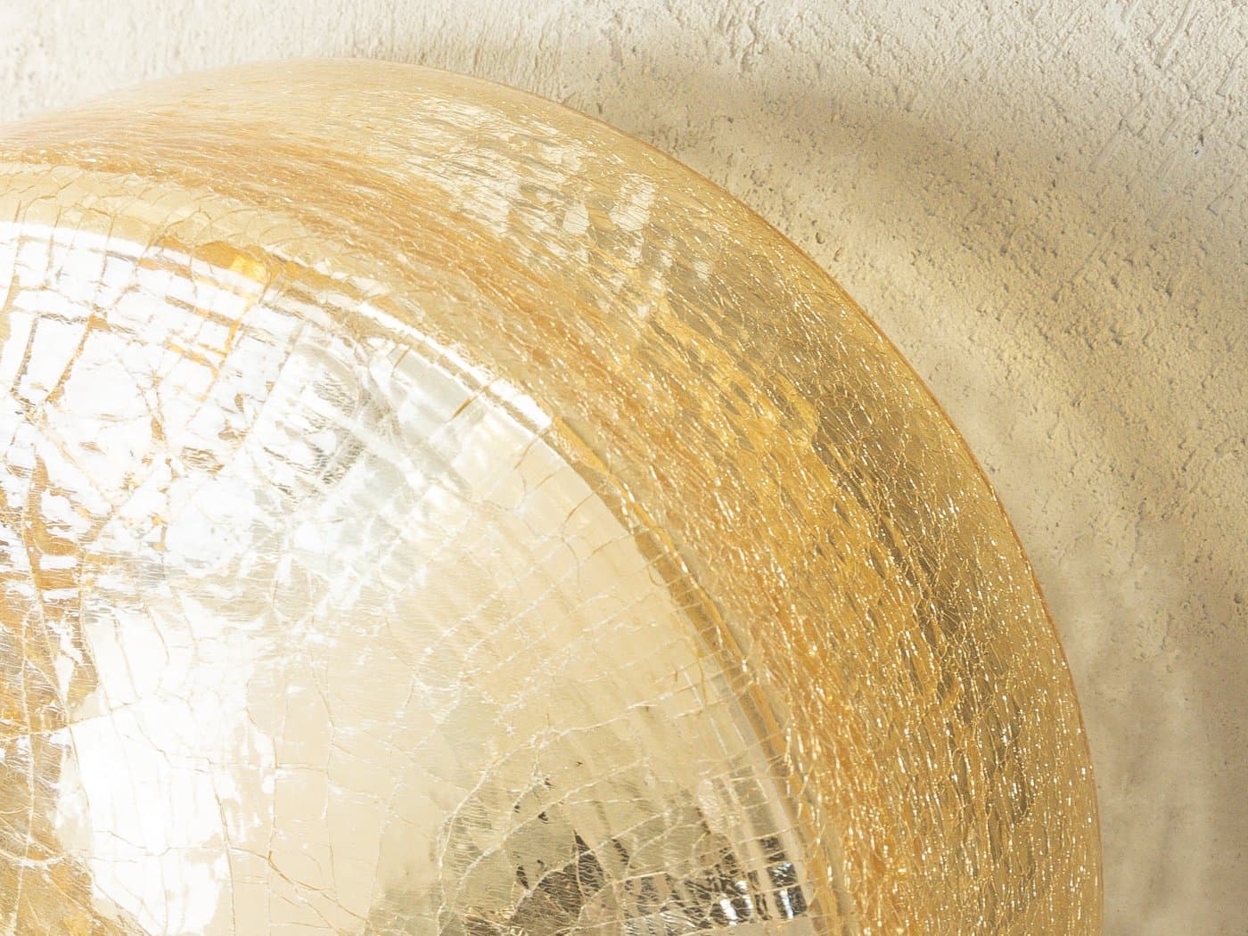 Lampa ścienna, żółty, szkło, Niemcy, lata 60. - 280794