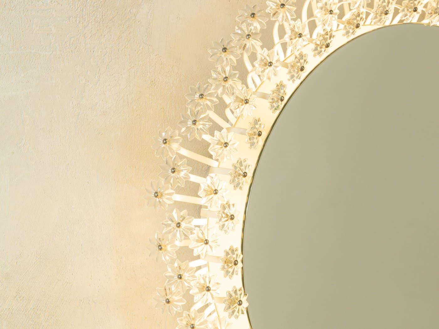 Lustro Space Age, transparent, szkło, Austria, lata 60. - 280768