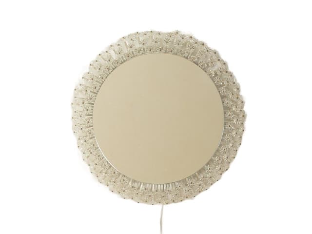 Lustro Space Age, transparent, szkło, Austria, lata 60. - WYMIARY