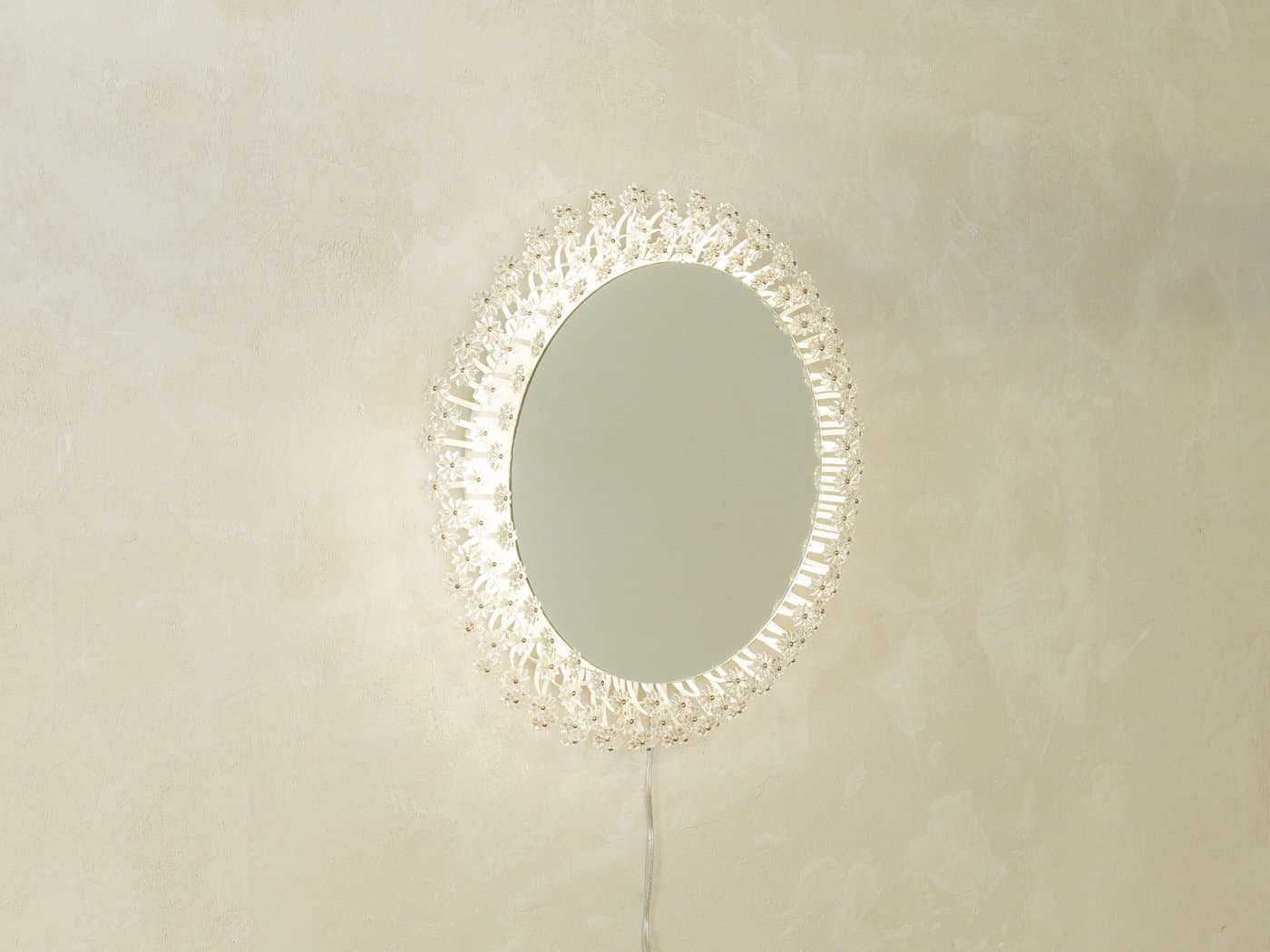 Lustro Space Age, transparent, szkło, Austria, lata 60. - 280772