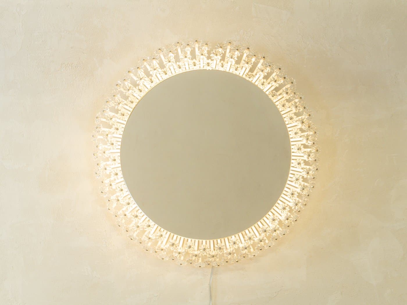 Lustro Space Age, transparent, szkło, Austria, lata 60. - 280761