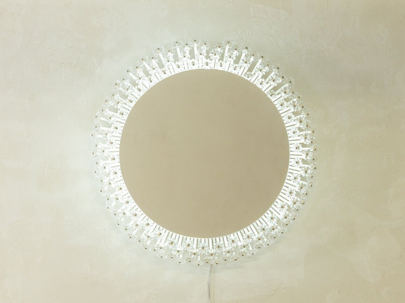 Lustro Space Age, transparent, szkło, Austria, lata 60. - 280766