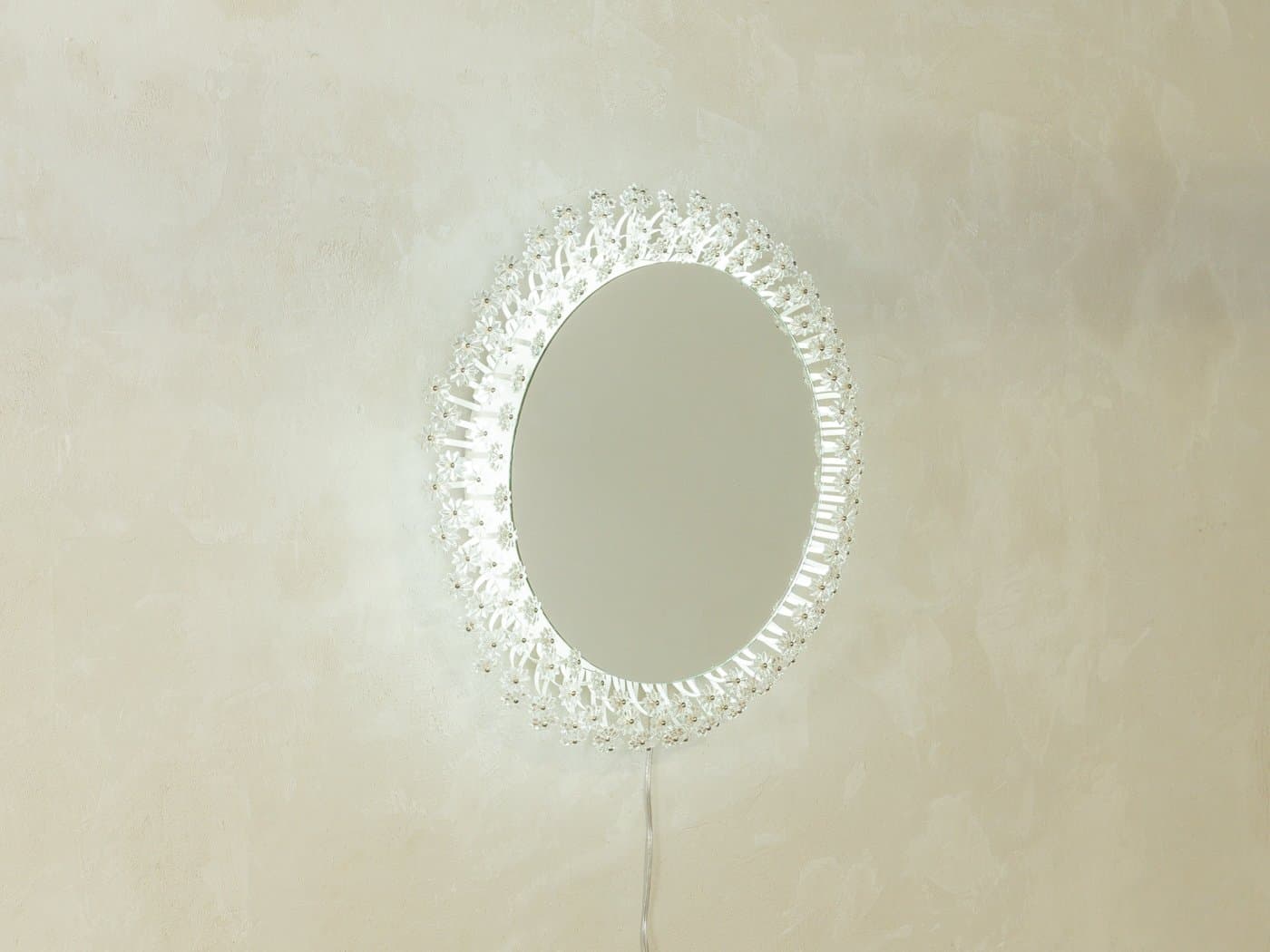 Lustro Space Age, transparent, szkło, Austria, lata 60. - 280773