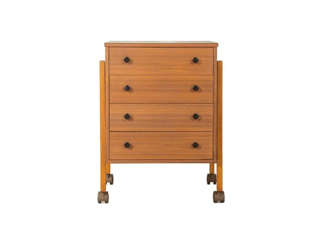 Chest of drawers, brown walnut, Germany, 1960s - DIMENSION