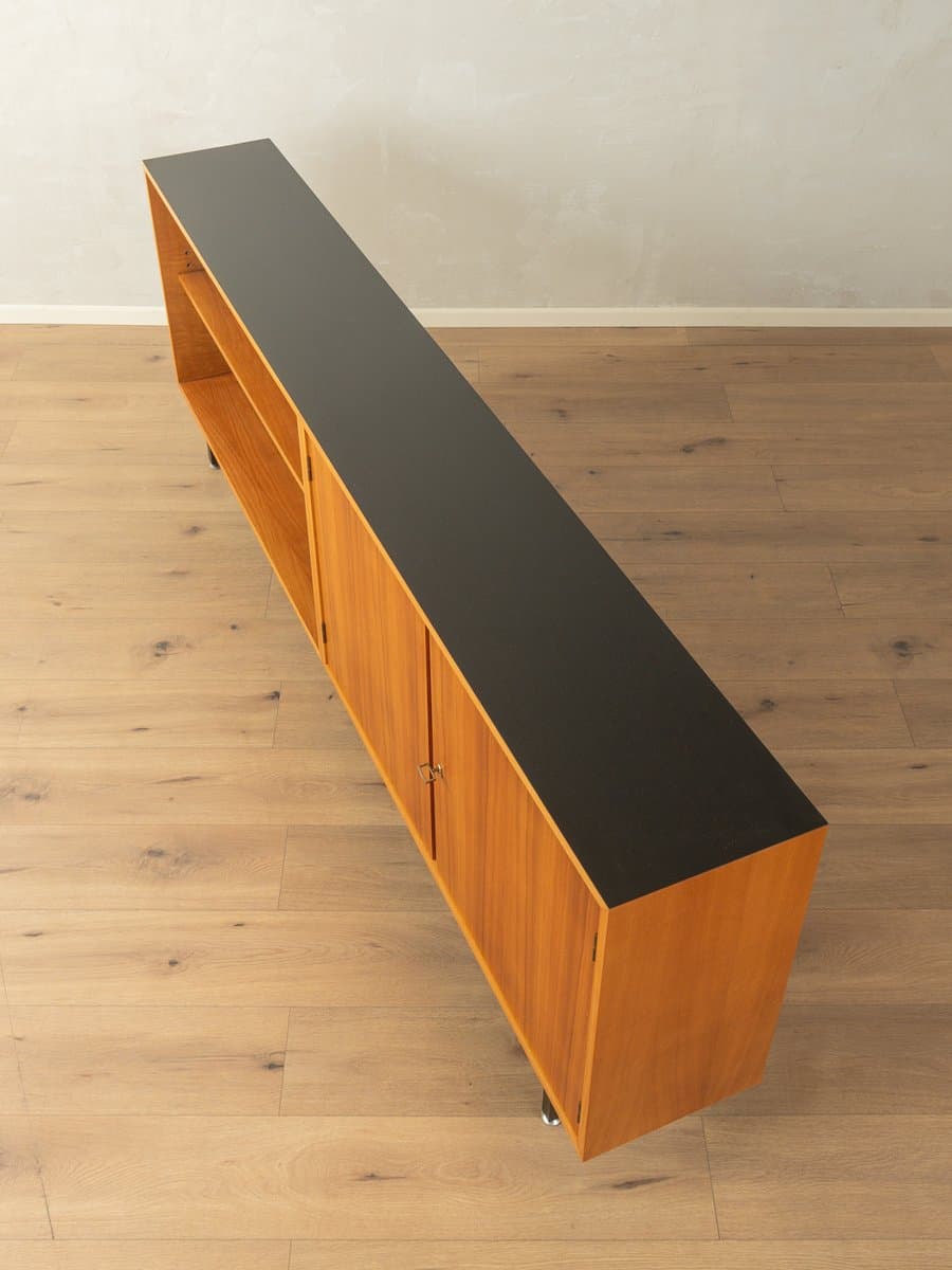 Sideboard, orzech brązowy, stal czarna, Niemcy, lata 60. - 280718