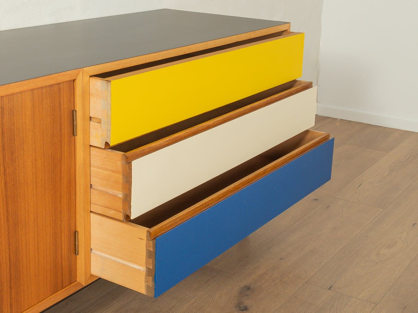 Sideboard, walnut, black steel, Germany, 1960s. - 280711