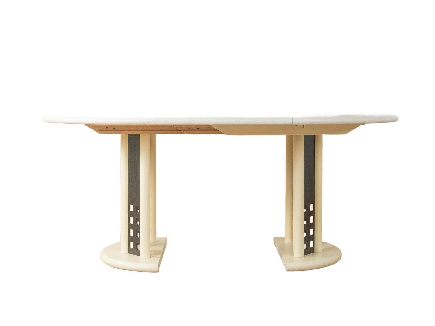 Dining table, white wood, Thonet, Germany, 1980s.