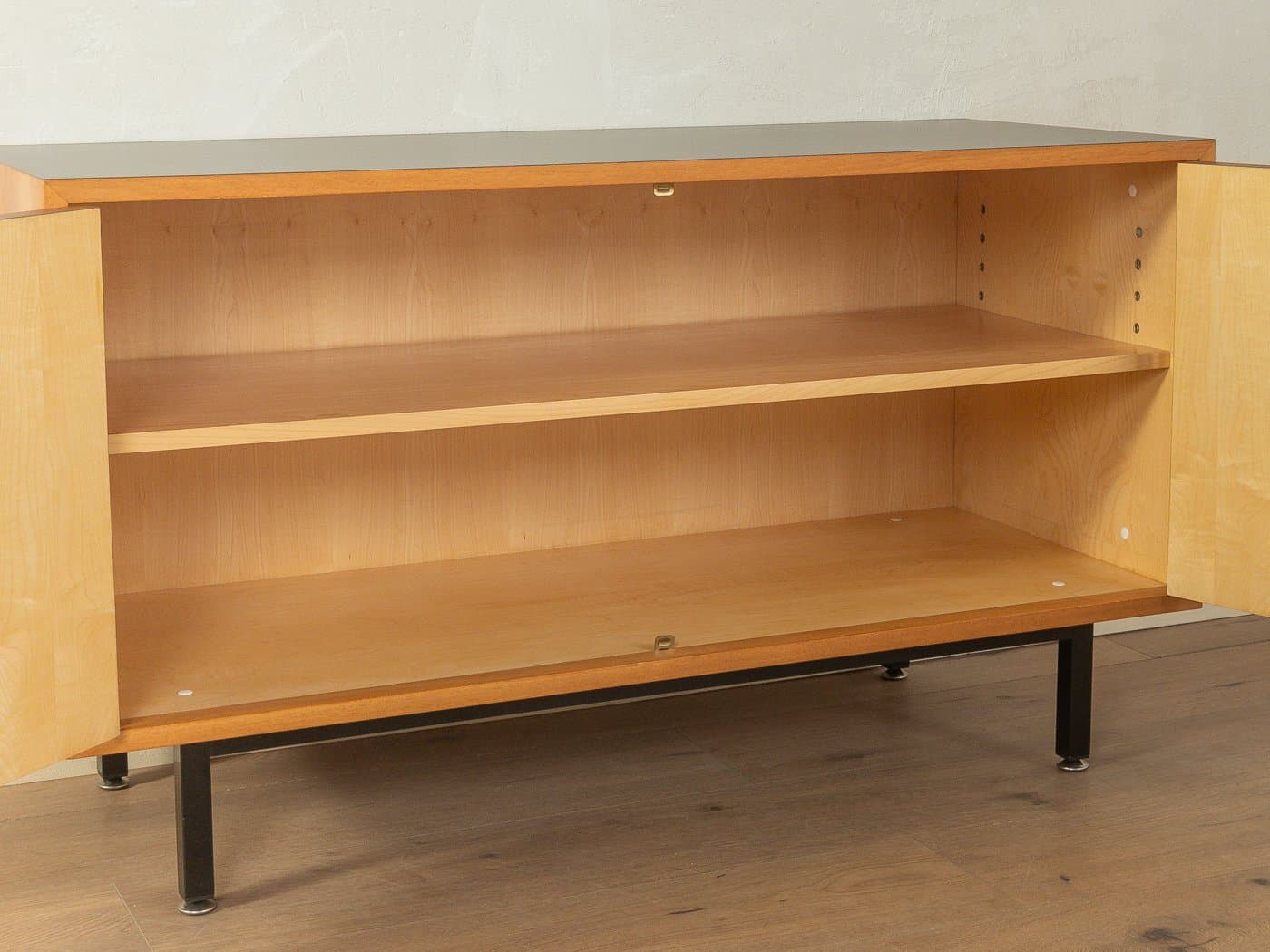 Sideboard, orzech brązowy, stal czarna, Niemcy, lata 60. - 280697