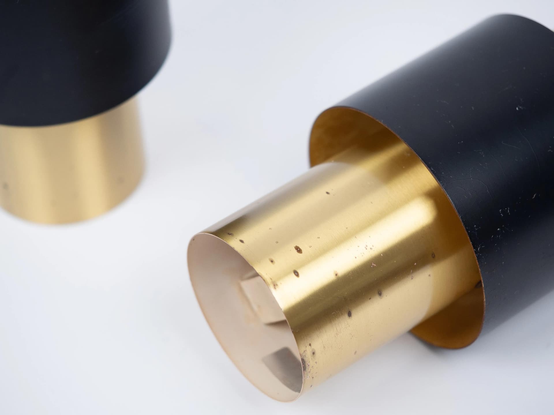 Czarno-złote lampy wiszące Etna, proj. J. Hammerborg dla Fog & Mørup, Dania, lata 60. - 20520