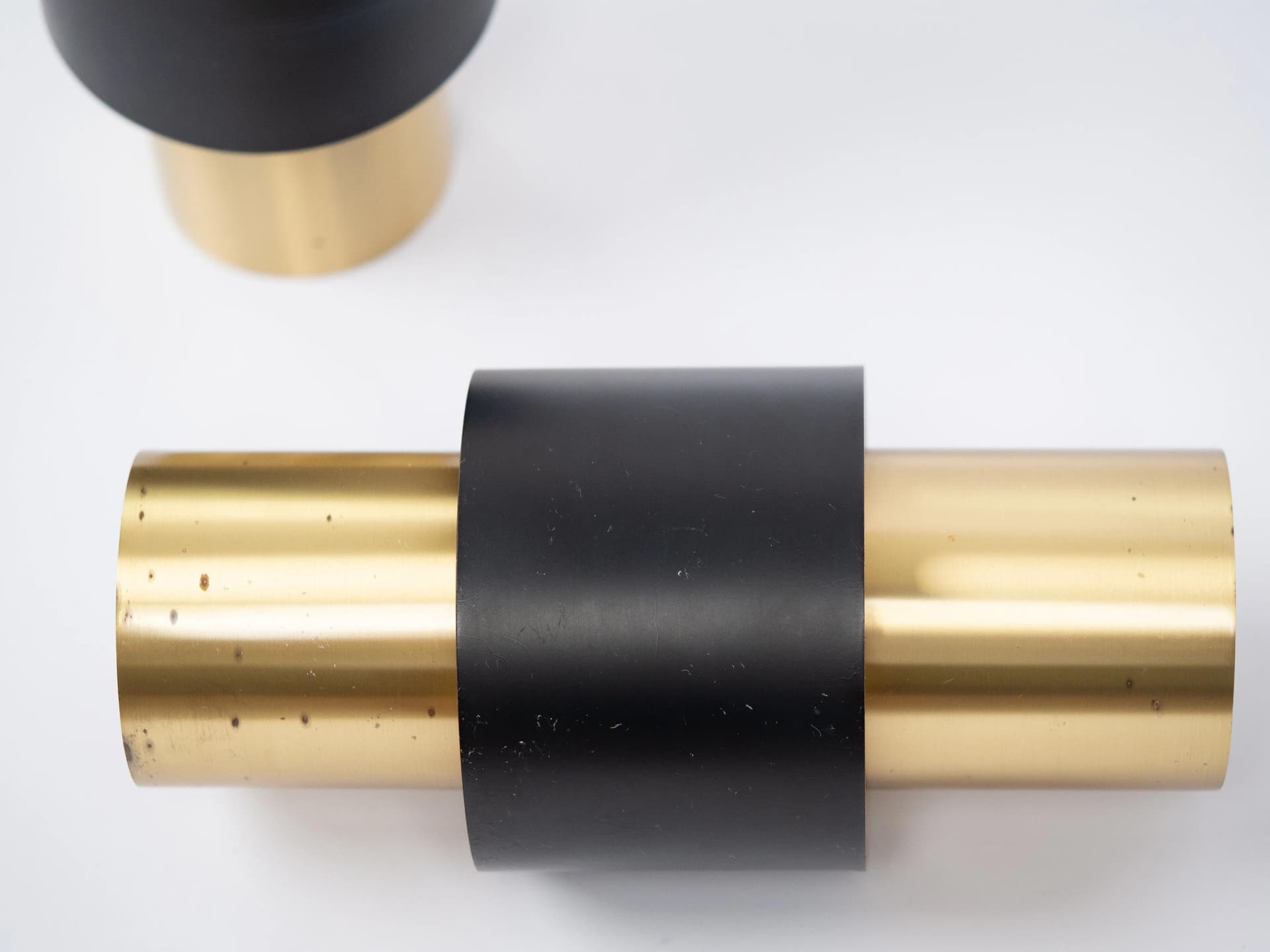 Czarno-złote lampy wiszące Etna, proj. J. Hammerborg dla Fog & Mørup, Dania, lata 60. - 20522