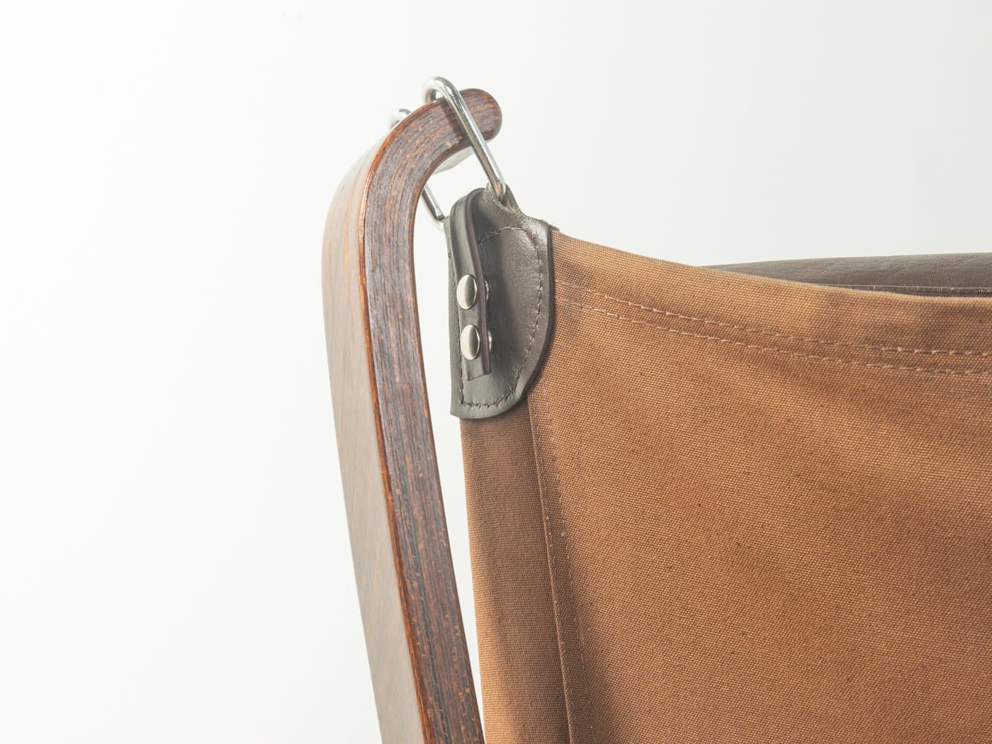 Zestaw fotela i podnóżka Falcon, skóra brązowa, teak brązowy, proj. S. Ressell, Vatne Møbler, Norwegia, lata 70. - 280672