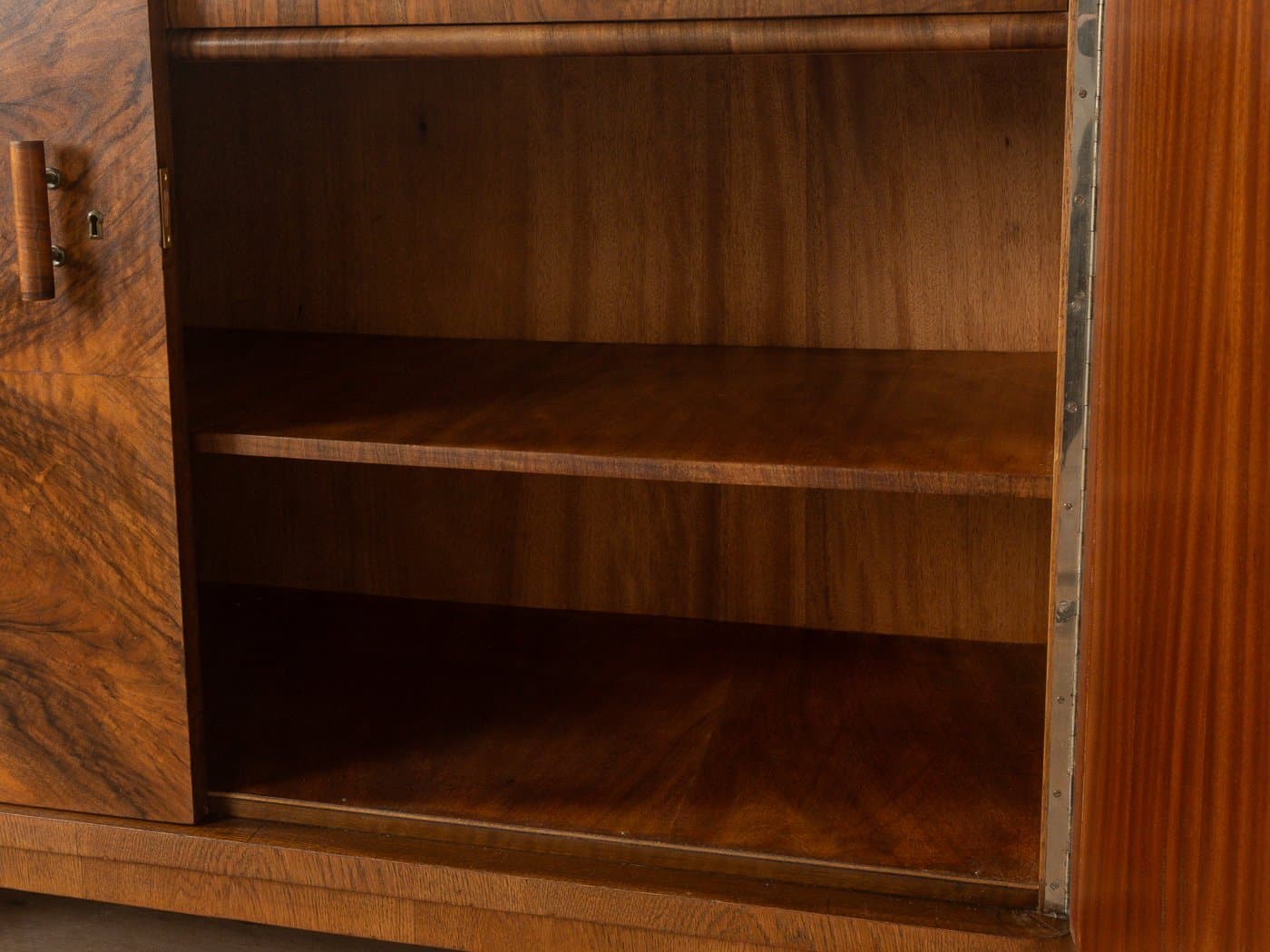 Kredens Art Deco, brązowy, orzech, Niemcy, lata 20. - 280635