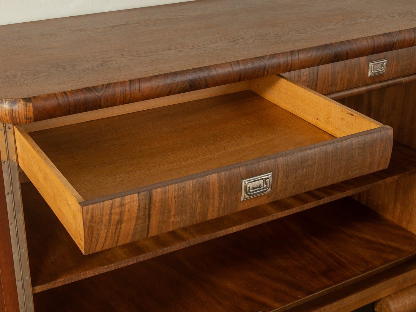 Kredens Art Deco, brązowy, orzech, Niemcy, lata 20. - 280632