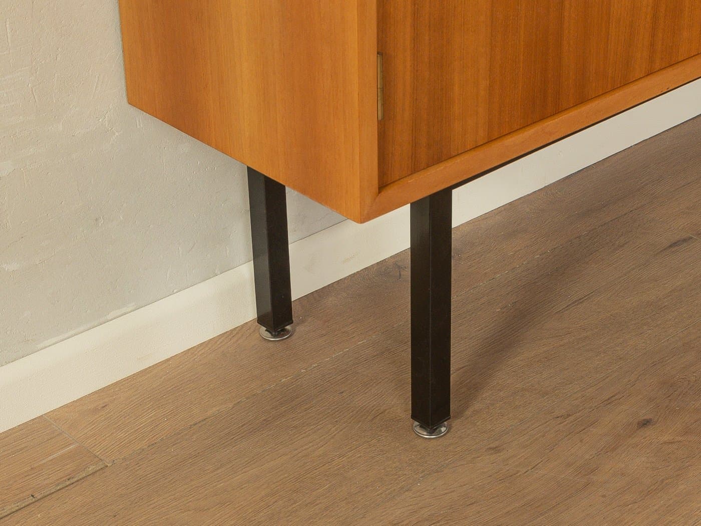 Komoda, brązowy, fornir orzech, stal czarna, Niemcy, lata 60. - 280615