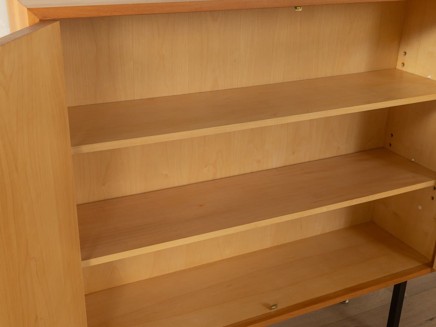 Komoda, brązowy, fornir orzech, stal czarna, Niemcy, lata 60. - 280613