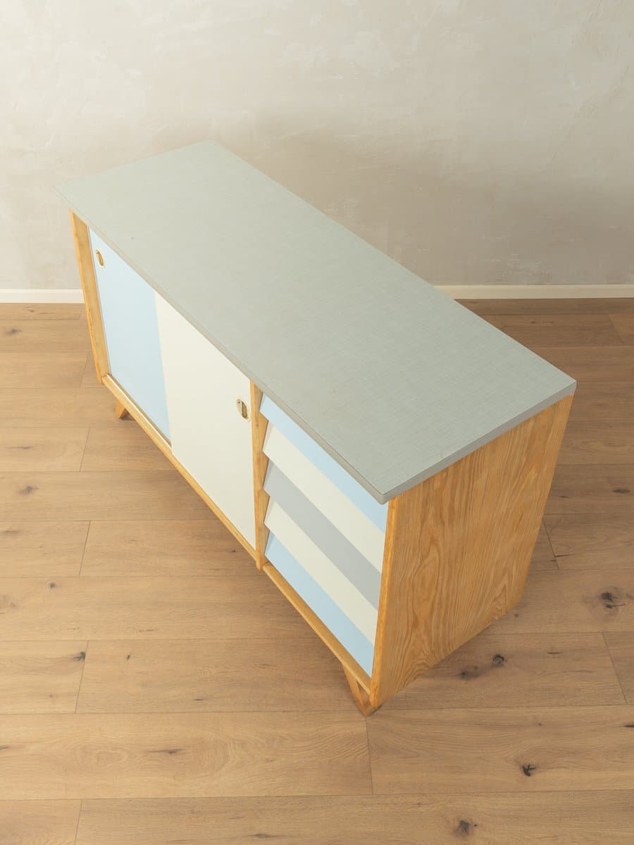 Szafka kuchenna, błękit, drewno, Niemcy, lata 50. - 280582