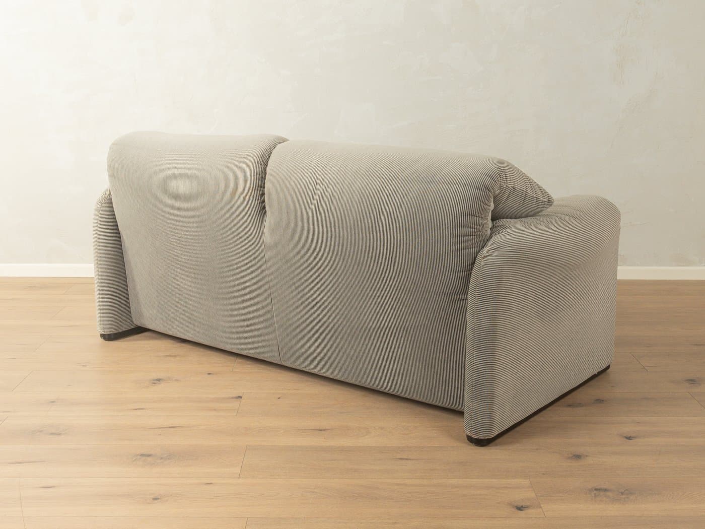 Sofa 675 Maralunga, szary sztruks, proj. V. Magistretti, Cassina, Włochy, lata 70. - 280565