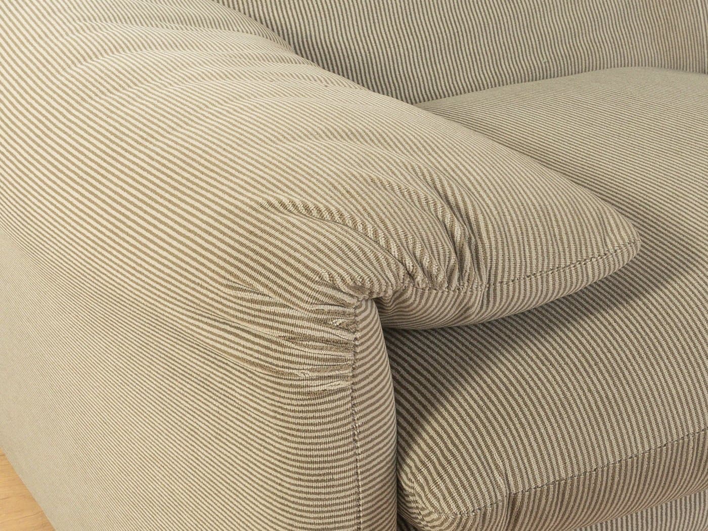Sofa 675 Maralunga, szary sztruks, proj. V. Magistretti, Cassina, Włochy, lata 70. - 280568