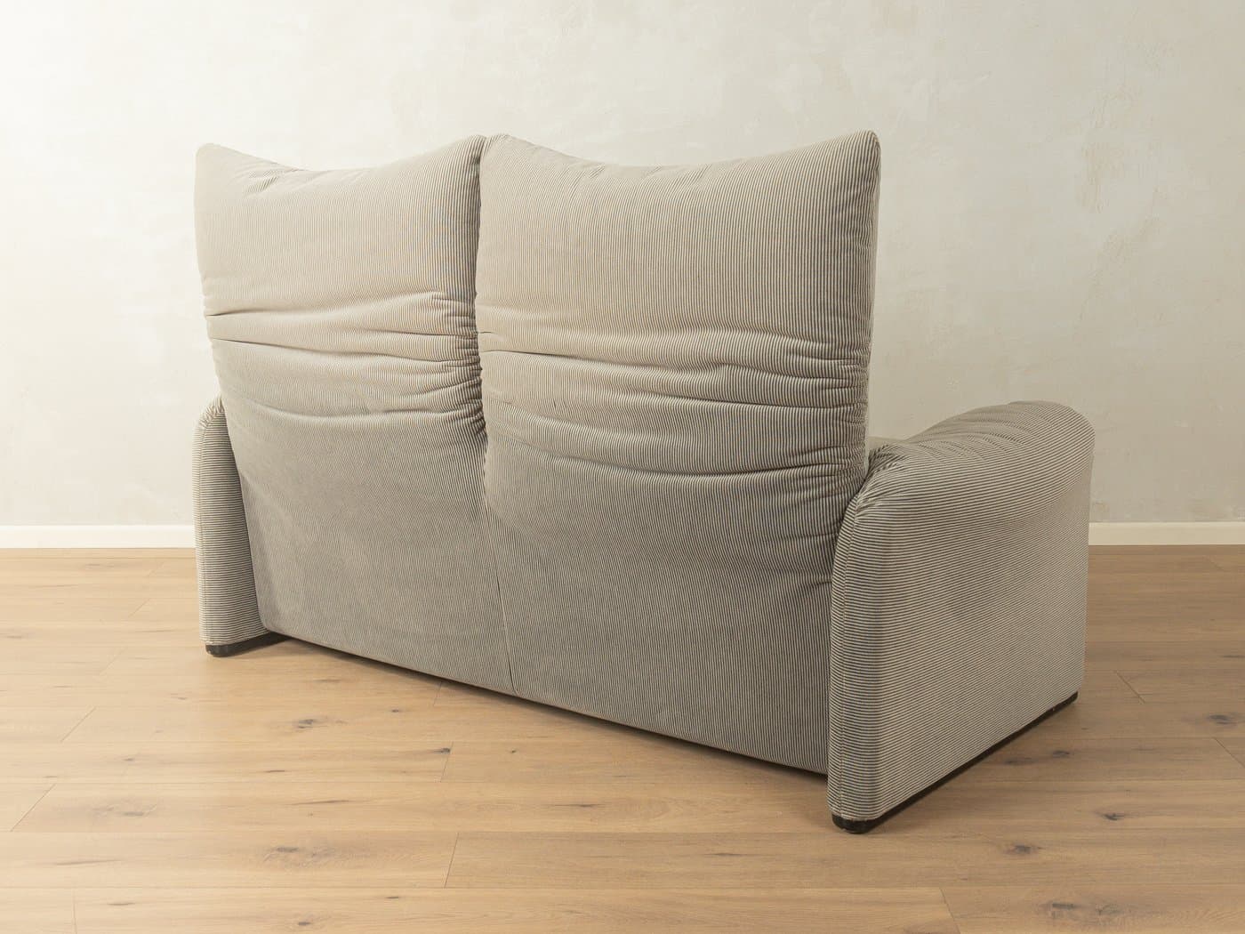 Sofa 675 Maralunga, szary sztruks, proj. V. Magistretti, Cassina, Włochy, lata 70. - 280566