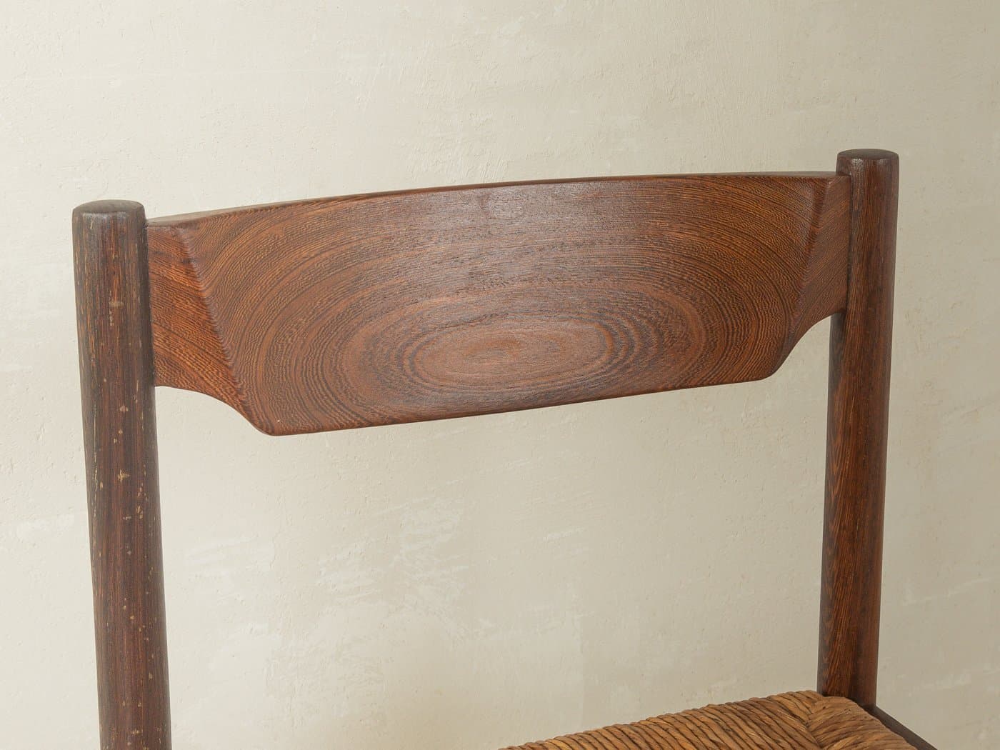 Zestaw dwóch krzeseł jadalnianych, brązowy, dąb, Dania, lata 70. - 280558