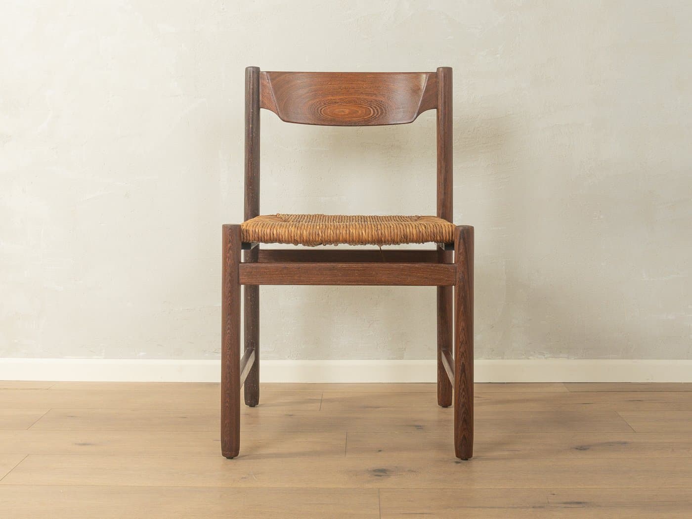 Zestaw dwóch krzeseł jadalnianych, brązowy, dąb, Dania, lata 70. - 280554