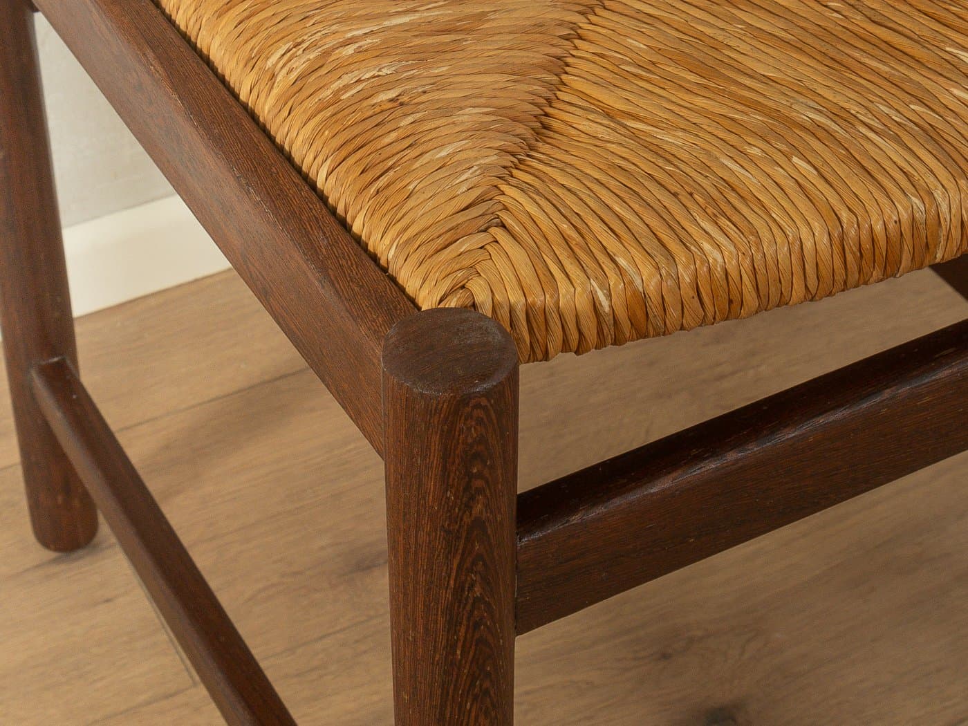 Zestaw czterech krzeseł jadalnianych, dąb brązowy, Dania, lata 70. - 280549