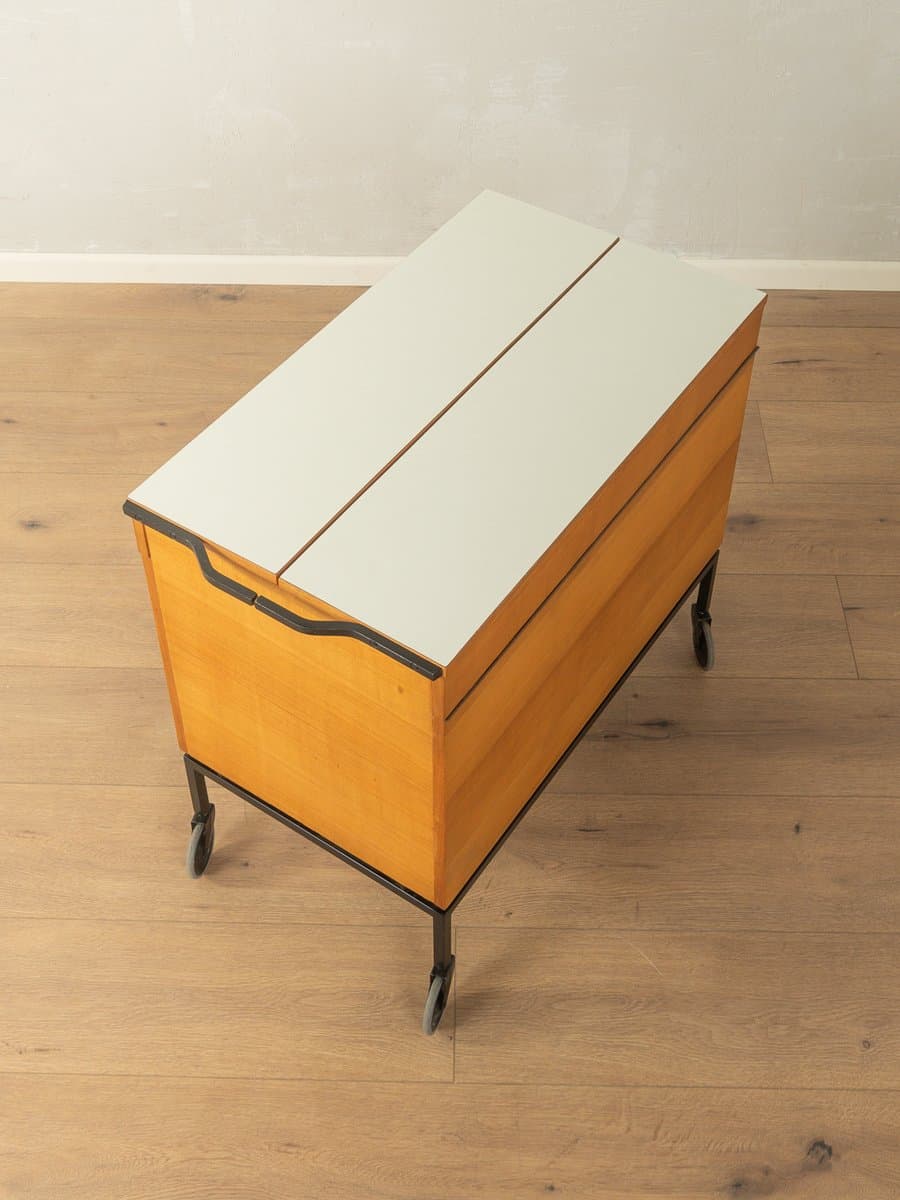 Barek na kółkach, teak brązowy, Niemcy, lata 60. - 280533