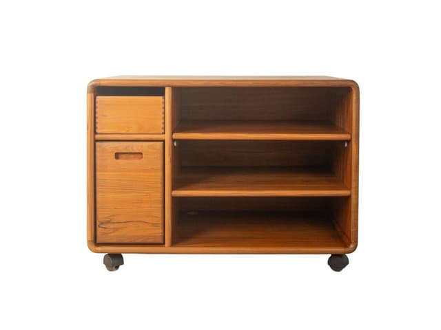 HiFi Rack, brown walnut, Dyrlund, Denmark, 1960s - DIMENSION