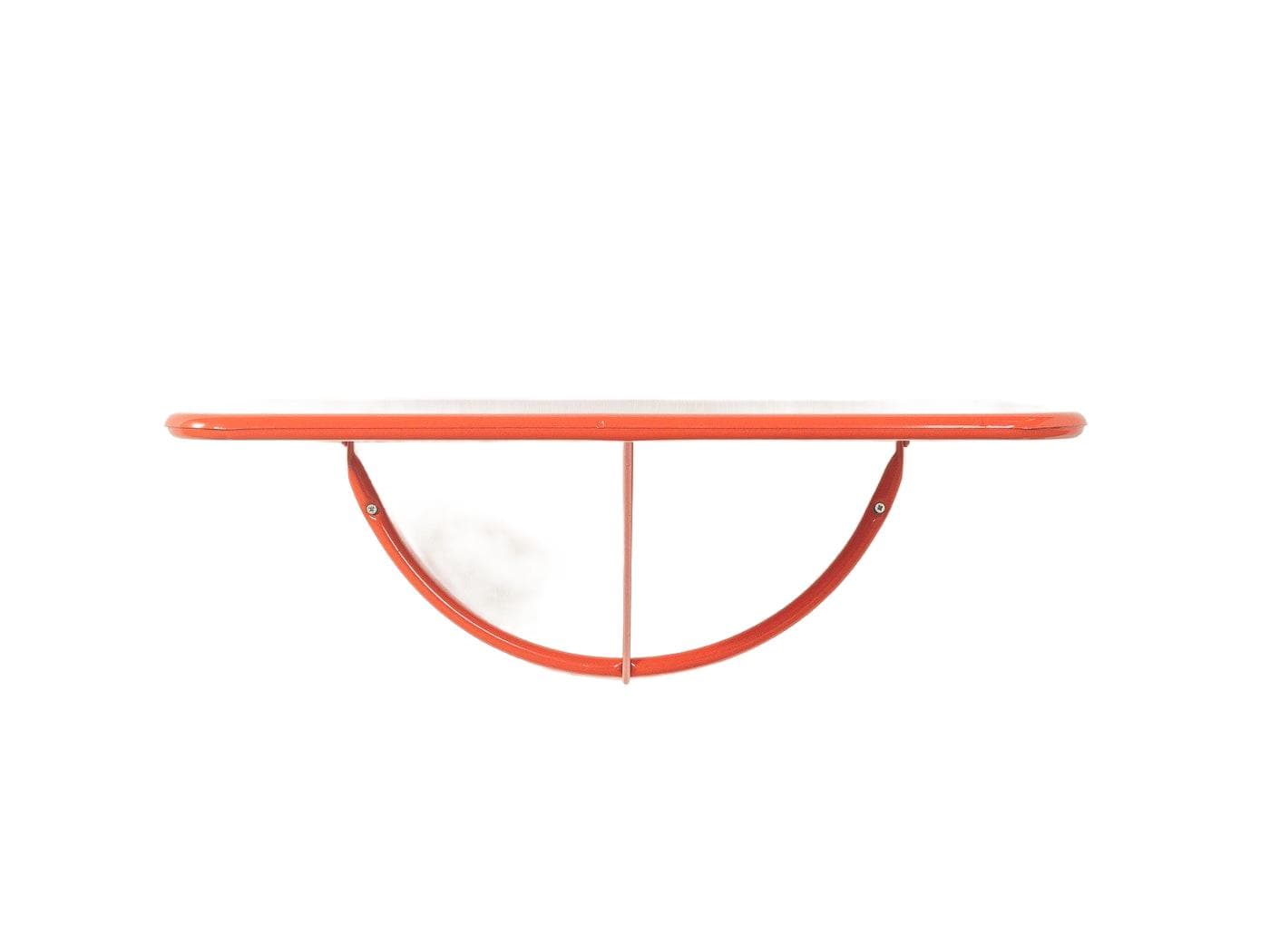 Stół składany TED, czerwony, metal, proj. N. Gammelgaard, Ikea, Szwecja, lata 80.