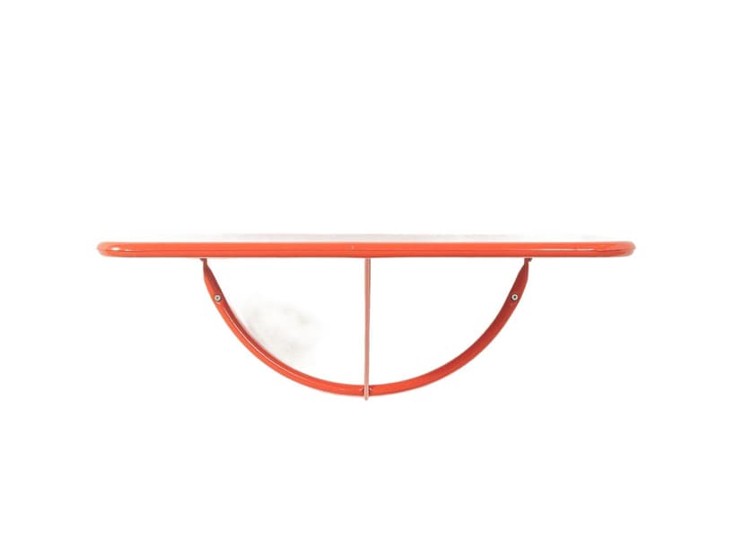 Stół składany TED, czerwony, metal, proj. N. Gammelgaard, Ikea, Szwecja, lata 80.