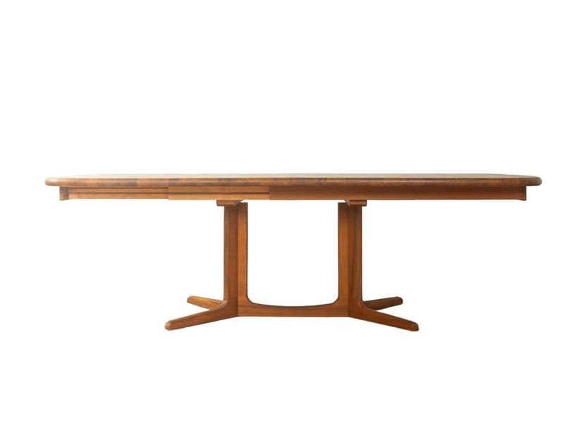 Stół jadalniany, brązowy, teak, Dania, lata 80.