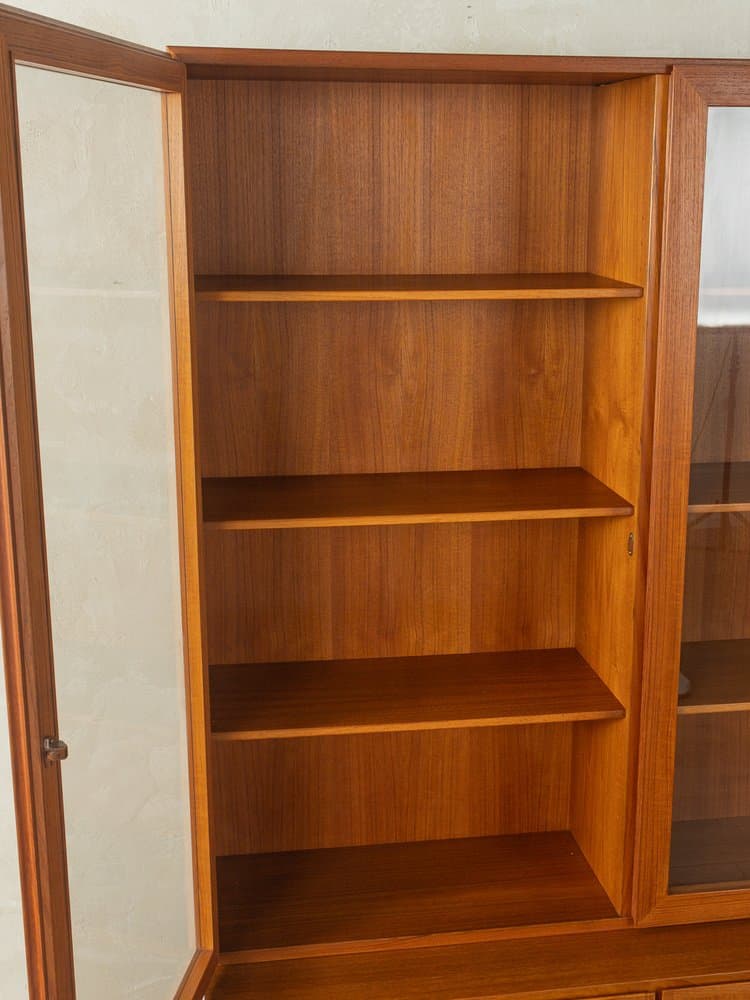 Witryna, teak, szkło, Omann Jun, Dania, lata 60. - 280435