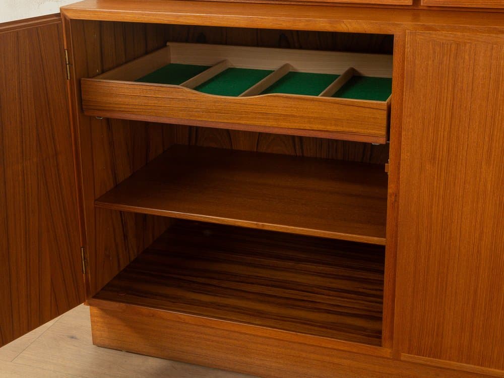 Witryna, teak, szkło, Omann Jun, Dania, lata 60. - 280438