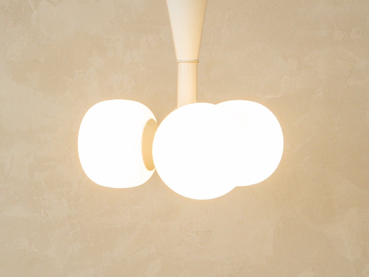 Pendant Lamp, white, frosted glass, Germany, 1960s - 280422