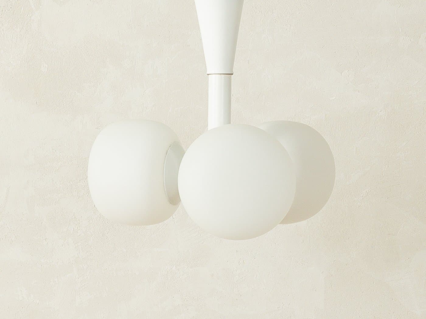 Pendant Lamp, white, frosted glass, Germany, 1960s - 280426