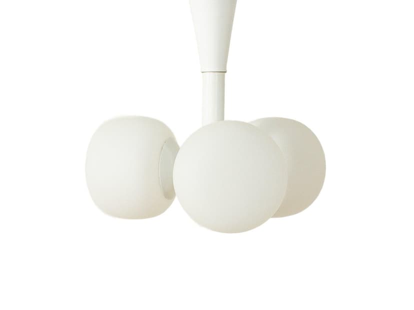 Pendant Lamp, white, frosted glass, Germany, 1960s