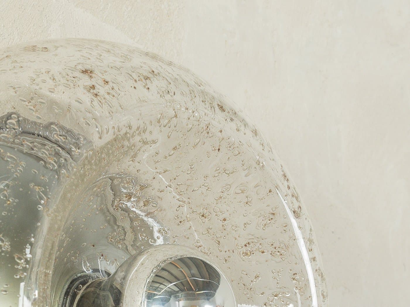 Kinkiet Donut, szkło transparentne, stal polerowana srebrna, proj. J.T. Kalmar, Niemcy, lata 60. - 280412