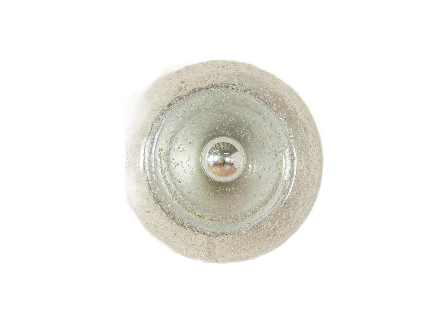 Kinkiet Donut, szkło transparentne, stal polerowana srebrna, proj. J.T. Kalmar, Niemcy, lata 60.