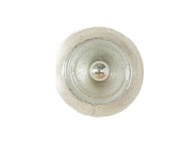 Kinkiet Donut, szkło transparentne, stal polerowana srebrna, proj. J.T. Kalmar, Niemcy, lata 60. - WYMIARY